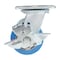 Vestil Polyurethane Swivel With Brake Caster 4 In. Diameter x 2 In. Width 617 lb Light Blue/Gray CST-KB-4X2PUP-SWB - alternate 5